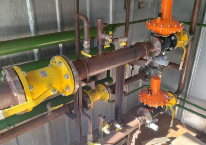 В Пинске газовики заменили оборудование газорегуляторного пункта, отработавшее нормативный срок службы