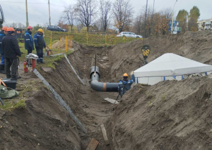 Газоопасные работы на газопроводе при реконструкции моста через реку Мухавец в Бресте