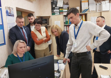 Представители УП «Минскоблгаз» ознакомились с опытом использования программного компьютерного обеспечения в работе с населением в Малоритском РГС